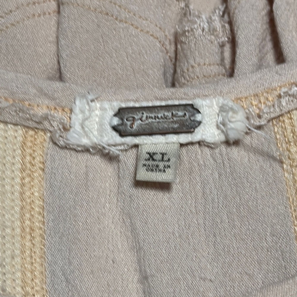 Gimmicks by BKE Cream Tunic with Ruffled Hem - Picture 2 of 5